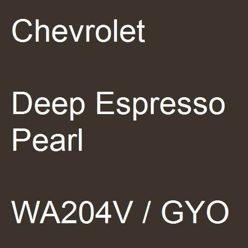 Chevrolet, Deep Espresso Pearl, WA204V / GYO.